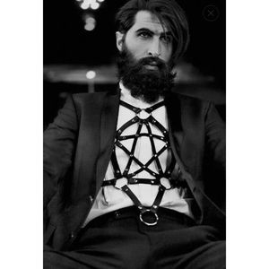 Zana Bayne Pentagram harness black leather sz M